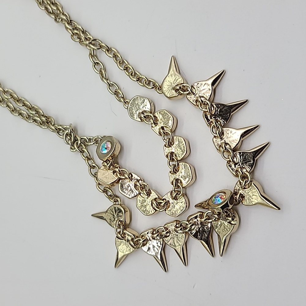 $152 Pam & Gela JUICY COUTURE Aurora Borealis Convertible Double Neck w Spikes! - Picture 5 of 11